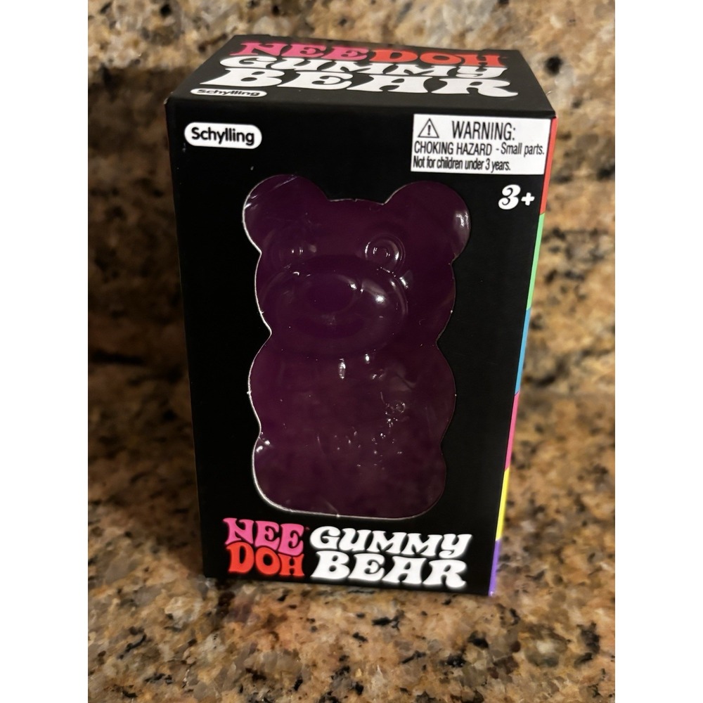 New NeeDoh PURPLE GUMMY BEAR - Schylling Squishy